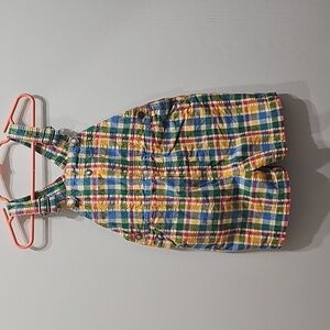 Like New 90s Gymboree Colorful Plaid Kids Overalls